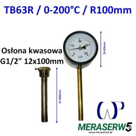 TB63R/0-200/R100mm kwasowy